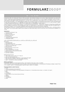 Formularz zgody - światło podczerwone IR  (produkt cyfrowy)